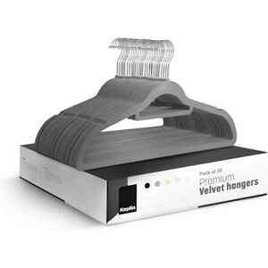 KEPLIN Velvet Hangers 30 Pack Non-Slip Clothes Hangers with Tie Bar & 360° Hook Durable & Sturdy, Space-Saving Wardrobe Organisers for Suits, Jackets & Clothes- Home Storage Solution (Grey) KEPLIN Velvet Hangers 30 Pack Non-Slip Clothes Hangers with Tie Bar & 360° Hook Durable & Sturdy, Space-Saving Wardrobe Organisers for Suits, Jackets & Clothes- Home Storage Solution (Grey)