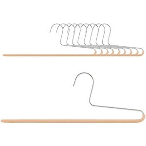 MAWA Trouser Hangers, Set of 10 Hangers, Space Saver Hangers, Ideal for Jeans, Fabric and Suit Trousers, Bar with Non-Slip Coating, 35 cm, Latte Macchiato MAWA Trouser Hangers, Set of 10 Hangers, Space Saver Hangers, Ideal for Jeans, Fabric and Suit Trousers, Bar with Non-Slip Coating, 35 cm, Latte Macchiato
