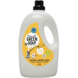 Marcel's Green Soap Universal Washing Liquid Vanilla & Cotton Laundry Detergent Microplastic-free formula Vegan Packaging recyclable 69 washes 3L Marcel's Green Soap Universal Washing Liquid Vanilla & Cotton Laundry Detergent Microplastic-free formula Vegan Packaging recyclable 69 washes 3L