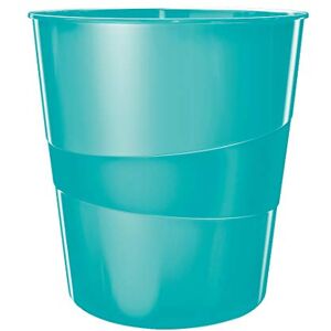 Leitz WOW 52781051 Waste Paper Bin, 15 Litres, Plastic, Ice Blue, Pack of 6 Leitz WOW 52781051 Waste Paper Bin, 15 Litres, Plastic, Ice Blue, Pack of 6