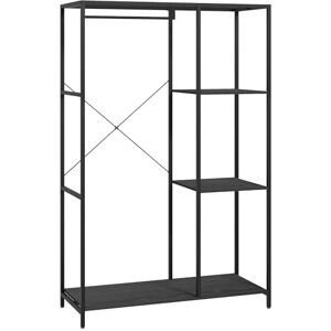 HOMCOM Coat Rack with Shoe Storage, 170cm Free Standing Hall Tree with Hanging Rail and Storage Shelves, 2-In-1 Coat Stand for Hallway, Entryway, Bedroom, Black HOMCOM Coat Rack with Shoe Storage, 170cm Free Standing Hall Tree with Hanging Rail and Storage Shelves, 2-In-1 Coat Stand for Hallway, Entryway, Bedroom, Black