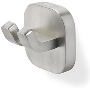 Tiger Ramos, Towel hook large, double Brushed stainless steel, 39x50x50mm Tiger Ramos, Towel hook large, double Brushed stainless steel, 39x50x50mm