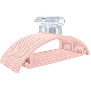 MIZGI Premium Velvet Hangers (Pack of 50) Heavyduty- Non Slip No Shoulder Bump Suit Hangers Chrome Hooks,Space Saving Clothes Hangers,Rounded Hangers for Coat,Sweater,Jackets,Pants,Shirts(Blush Pink/Rose) MIZGI Premium Velvet Hangers (Pack of 50) Heavyduty- Non Slip No Shoulder Bump Suit Hangers Chrome Hooks,Space Saving Clothes Hangers,Rounded Hangers for Coat,Sweater,Jackets,Pants,Shirts(Blush Pink/Rose)