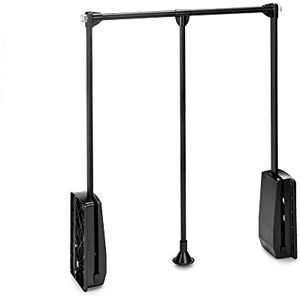 Emuca -Hang pull down wardrobe rail lift, adjustable width 23,6-32,6 inch (600-830mm), black Emuca -Hang pull down wardrobe rail lift, adjustable width 23,6-32,6 inch (600-830mm), black