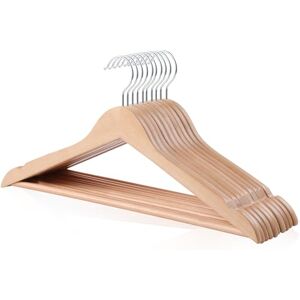 Amazon Basics Wood Suit Clothes Hangers, 10-Pack, 44 cm, Natural Amazon Basics Wood Suit Clothes Hangers, 10-Pack, 44 cm, Natural