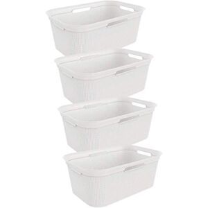 Rotho , Brisen, Set of 4 laundry basket 41 l, Plastic (PP) BPA-free, white, 4 x 40l (59,6 x 39,6 x 31,3 cm) Rotho , Brisen, Set of 4 laundry basket 41 l, Plastic (PP) BPA-free, white, 4 x 40l (59,6 x 39,6 x 31,3 cm)