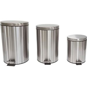 Amig Stainless Steel Pedal Trash Bin 20L - Trash Can Amig Stainless Steel Pedal Trash Bin 20L - Trash Can