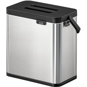 EKO Puro Hanging Caddy Wall Mountable or Hanging Bin for Compostable Waste Perfect for Kitchen & Home, 3 Litre EKO Puro Hanging Caddy Wall Mountable or Hanging Bin for Compostable Waste Perfect for Kitchen & Home, 3 Litre