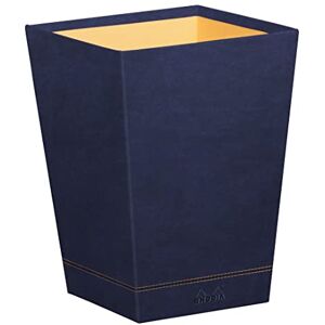 Clairefontaine RHODIA 194627C Waste Paper Bin Midnight Blue 24x24x32 cm Orange Saddle Stitching Faux Leather Exterior Home Office Collection Rhodiarama Office Organization & Designer Storage Clairefontaine RHODIA 194627C Waste Paper Bin Midnight Blue 24x24x32 cm Orange Saddle Stitching Faux Leather Exterior Home Office Collection Rhodiarama Office Organization & Designer Storage