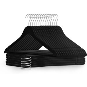 KEPLIN Strong Wooden Coat Hangers with 360 Degree Rotatory Hook & Round Trouser Bar & Shoulder Notches Durable Wardrobe Space Saver Suitable for Coat, Jacket, Suit, Jumper (Black, 20 Pack) KEPLIN Strong Wooden Coat Hangers with 360 Degree Rotatory Hook & Round Trouser Bar & Shoulder Notches Durable Wardrobe Space Saver Suitable for Coat, Jacket, Suit, Jumper (Black, 20 Pack)