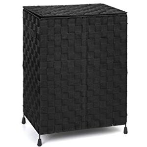 ARPAN Laundry Basket Hamper Washing Bin with Lid & Insert Handle for Easy Carrying Convenient Storage Organizer Box for Clothes, Toys (Black) ARPAN Laundry Basket Hamper Washing Bin with Lid & Insert Handle for Easy Carrying Convenient Storage Organizer Box for Clothes, Toys (Black)