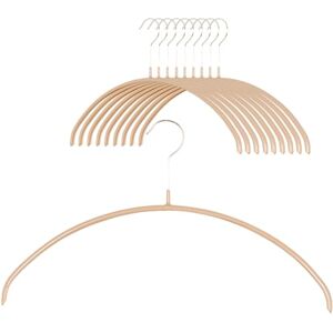 MAWA Clothes hangers, 10 pieces, space-saving and non-slip top hangers for T-shirts and sweaters, 360° rotatable, anti-slip coating, 40 cm, latte MAWA Clothes hangers, 10 pieces, space-saving and non-slip top hangers for T-shirts and sweaters, 360° rotatable, anti-slip coating, 40 cm, latte