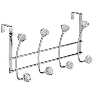 Croydex Jewel Over Door 8 Hook Durable Chrome Plated Steel and Acrylic Resin, Easy Install Coat Hooks for Door, Stylish Door Hanger, Multi-Functional Door Hook, 5 Year Rust Free, 8kg Max Load Croydex Jewel Over Door 8 Hook Durable Chrome Plated Steel and Acrylic Resin, Easy Install Coat Hooks for Door, Stylish Door Hanger, Multi-Functional Door Hook, 5 Year Rust Free, 8kg Max Load