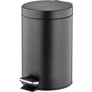 mDESIGN 18809MDBST Trash Can - Modern Steel, 3L, Black mDESIGN 18809MDBST Trash Can - Modern Steel, 3L, Black