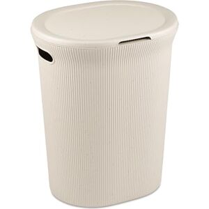 TATAY Baobab Laundry Basket with Lid, 40L Capacity, Polypropylene, BPA Free, 100% Recycled Plastic, Beige, Dimensions: 41 x 33 x 50 cm TATAY Baobab Laundry Basket with Lid, 40L Capacity, Polypropylene, BPA Free, 100% Recycled Plastic, Beige, Dimensions: 41 x 33 x 50 cm