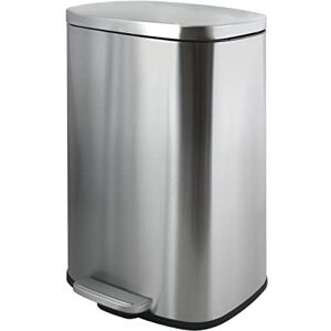 Spirella Stainless Steel Pedal Bin, Akira Model, Elegant and Modern Matte Surface, Slow and Silent Closing, Anti-Fingerprint Coating, 30 L, Brushed Stainless Steel Spirella Stainless Steel Pedal Bin, Akira Model, Elegant and Modern Matte Surface, Slow and Silent Closing, Anti-Fingerprint Coating, 30 L, Brushed Stainless Steel
