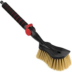 ToM PaR Washing Brush, Polyester, red, weiche Borsten mit Wasserventil ToM PaR Washing Brush, Polyester, red, weiche Borsten mit Wasserventil