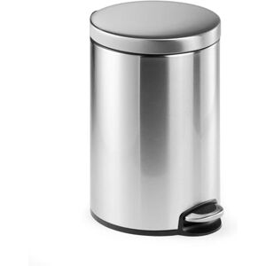 Durable Pedal Bin Stainless Steel Round, 12 Litre Capacity, Silent Closing Lid, Perfect For Offices, Kitchens, Bathrooms, etc, Silver Durable Pedal Bin Stainless Steel Round, 12 Litre Capacity, Silent Closing Lid, Perfect For Offices, Kitchens, Bathrooms, etc, Silver