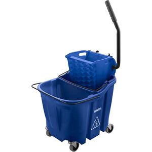 Carlisle FoodService Products Omnifit Mop Bucket with Side Press Wringer and Soiled Water Insert for Floor Cleaning, Kitchens, Restaurants, And Janitorial Use, Polypropylene (Pp), 35 Quarts, Blue Carlisle FoodService Products Omnifit Mop Bucket with Side Press Wringer and Soiled Water Insert for Floor Cleaning, Kitchens, Restaurants, And Janitorial Use, Polypropylene (Pp), 35 Quarts, Blue
