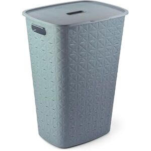 CURVER Softex 56L Laundry Hamper, 70 percent Recycled Material, Durable, Lightweight, Teal CURVER Softex 56L Laundry Hamper, 70 percent Recycled Material, Durable, Lightweight, Teal