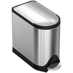simplehuman CW1899 10L Butterfly Pedal Bin, Small Bin for Bathroom Bedroom Office, Strong Steel Pedal, Silent Soft Close Lid, Inner Bucket, Non-Skid Base, Fingerprint-Proof, Brushed Stainless Steel simplehuman CW1899 10L Butterfly Pedal Bin, Small Bin for Bathroom Bedroom Office, Strong Steel Pedal, Silent Soft Close Lid, Inner Bucket, Non-Skid Base, Fingerprint-Proof, Brushed Stainless Steel