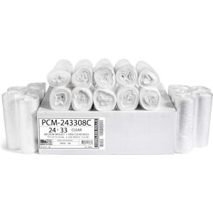 Aluf Plastics 12-16 Gallon Clear Trash Bags (1000 Count) 24" x 33" PCM Series Premium High Density 8 Micron Equivalent Garbage Bags for Bathroom, Office, Industrial, Commercial, Janitorial Aluf Plastics 12-16 Gallon Clear Trash Bags (1000 Count) 24" x 33" PCM Series Premium High Density 8 Micron Equivalent Garbage Bags for Bathroom, Office, Industrial, Commercial, Janitorial