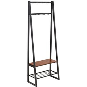 Amazon Basics 9-Hook Coat Rack with Shoe Bench and 2-Tier Storage, 70.1 x 33 x 175.2 cm, Black Amazon Basics 9-Hook Coat Rack with Shoe Bench and 2-Tier Storage, 70.1 x 33 x 175.2 cm, Black