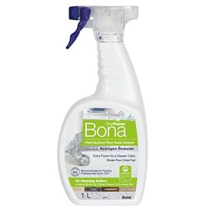 Bona OxyPower Hard-Surface Floor Cleaner Liquid, Floor Cleaner for Stone, Tile, Laminate, LVT Floors, 1 Litre Spray Bottle Bona OxyPower Hard-Surface Floor Cleaner Liquid, Floor Cleaner for Stone, Tile, Laminate, LVT Floors, 1 Litre Spray Bottle