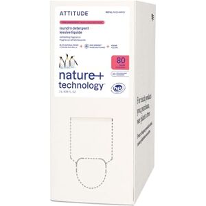 ATTITUDE Liquid Laundry Detergent Refill, EWG Verified, HE Compatible, Plant-Based & Vegan, Natural Laundry Soap, Pink Grapefruit Scent, 80 Loads, 2 Liters ATTITUDE Liquid Laundry Detergent Refill, EWG Verified, HE Compatible, Plant-Based & Vegan, Natural Laundry Soap, Pink Grapefruit Scent, 80 Loads, 2 Liters