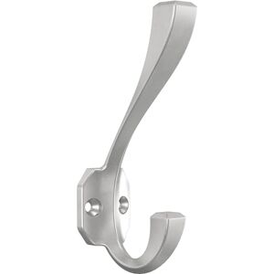 Franklin Brass Napier 4-6/8 (4-Pack) Coat and Hat Wall Hooks Double 2-Prong for Mounted Hanging Matte Nickel Hanger Backpack, Purse, Bag, Towel Organization Decorative B47254K-MN-C Franklin Brass Napier 4-6/8 (4-Pack) Coat and Hat Wall Hooks Double 2-Prong for Mounted Hanging Matte Nickel Hanger Backpack, Purse, Bag, Towel Organization Decorative B47254K-MN-C