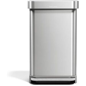 simplehuman CW2080 45L Rectangular Kitchen Pedal Bin with Liner Pocket, Silent Soft Close, Strong Pedal, Dent-Proof Lid, Brushed Stainless Steel with Grey Plastic Lid, W 40.5cm x H 65.5cm x D 33.8cm simplehuman CW2080 45L Rectangular Kitchen Pedal Bin with Liner Pocket, Silent Soft Close, Strong Pedal, Dent-Proof Lid, Brushed Stainless Steel with Grey Plastic Lid, W 40.5cm x H 65.5cm x D 33.8cm
