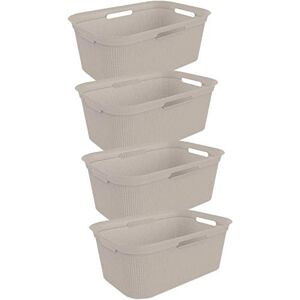 Rotho , Brisen, Set of 4 laundry basket 41 l, Plastic (PP) BPA-free, beige, 4 x 40l (59,6 x 39,6 x 31,3 cm) Rotho , Brisen, Set of 4 laundry basket 41 l, Plastic (PP) BPA-free, beige, 4 x 40l (59,6 x 39,6 x 31,3 cm)