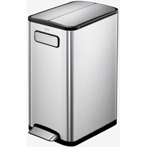 EKO Ecofly Recycling Bin 20 + 20 Litre, Dual Compartment Pedal Bin with Soft Close and Stay Close Lid, Perfect for Kitchen & Home, Stainless Steel EKO Ecofly Recycling Bin 20 + 20 Litre, Dual Compartment Pedal Bin with Soft Close and Stay Close Lid, Perfect for Kitchen & Home, Stainless Steel