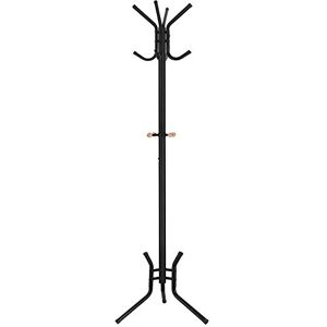 SONGMICS Coat Rack Stand, Coat Tree, Metal Hall Tree, Free Standing, 53.5 x 178 cm, 12 Hooks, for Clothes, Hats, Bags, Black RCR17B SONGMICS Coat Rack Stand, Coat Tree, Metal Hall Tree, Free Standing, 53.5 x 178 cm, 12 Hooks, for Clothes, Hats, Bags, Black RCR17B
