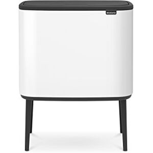 Brabantia Bo Touch Bin 11 + 23L Inner Buckets (White) Waste/Recycling Kitchen Bin Soft-touch Brabantia Bo Touch Bin 11 + 23L Inner Buckets (White) Waste/Recycling Kitchen Bin Soft-touch