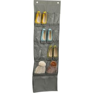 Relaxdays Wardrobe Hanging Storage, 15 Compartments, HWD: 158 x 47.5 x 5 cm, Mesh & Fabric, Foldable, Shoe Closet, Grey Relaxdays Wardrobe Hanging Storage, 15 Compartments, HWD: 158 x 47.5 x 5 cm, Mesh & Fabric, Foldable, Shoe Closet, Grey