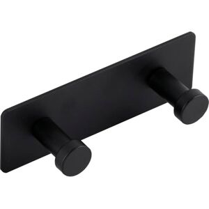 TECHNIK TEAM Gabios Coat Rack with 2 Hooks Width 120 mm Matt Steel Black TECHNIK TEAM Gabios Coat Rack with 2 Hooks Width 120 mm Matt Steel Black