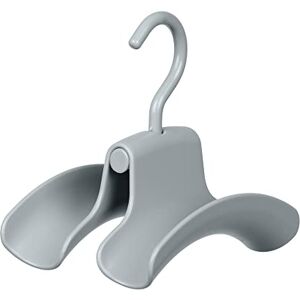 WENKO Set of 3 Double Hooks for Handbags, Bag Wardrobe, Grey, 9 x 12, 5 x 14 cm WENKO Set of 3 Double Hooks for Handbags, Bag Wardrobe, Grey, 9 x 12, 5 x 14 cm