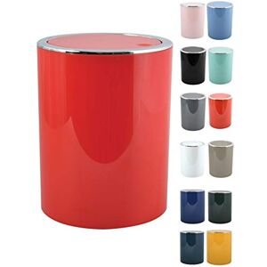 MSV Rubbish Bin 6 Litres, ABS Plastic, KAMAKA Collection, Red, Ø18.5 x 26 cm MSV Rubbish Bin 6 Litres, ABS Plastic, KAMAKA Collection, Red, Ø18.5 x 26 cm