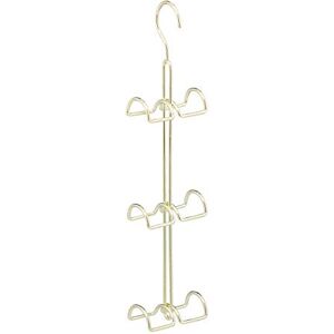 Relaxdays Handbag Storage Rack with 6 Hooks, Space Saving Purse Hanger, Metal Bag Organiser, 39.5 x 8.5 x 4.5 cm, Gold, Iron Relaxdays Handbag Storage Rack with 6 Hooks, Space Saving Purse Hanger, Metal Bag Organiser, 39.5 x 8.5 x 4.5 cm, Gold, Iron