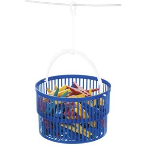 WENKO 3716010100 Peg basket set with 30 pegs, Polypropylene, 19 x 9 x 19 cm, Blue WENKO 3716010100 Peg basket set with 30 pegs, Polypropylene, 19 x 9 x 19 cm, Blue