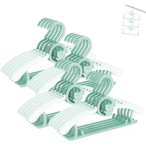 HGYZE Baby Nursery Closet Hangers, Ultra-Thin Non-Slip and Extendable Laundry Infant Pant Hanger for Newborn Clothes -20pcs Green Gifts- Adjustable Children Coat Hanger for Girl Boy Toddler Kids Child HGYZE Baby Nursery Closet Hangers, Ultra-Thin Non-Slip and Extendable Laundry Infant Pant Hanger for Newborn Clothes -20pcs Green Gifts- Adjustable Children Coat Hanger for Girl Boy Toddler Kids Child