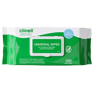 Clinell Universal Cleaning and Disinfectant Wipes for Surfaces (BCW100-1) 6 Packs of 100 Extra Thick Heavy Duty Wipes Multi Purpose Wipes, Kills 99.99% of Germs, Effective from 10 Seconds Clinell Universal Cleaning and Disinfectant Wipes for Surfaces (BCW100-1) 6 Packs of 100 Extra Thick Heavy Duty Wipes Multi Purpose Wipes, Kills 99.99% of Germs, Effective from 10 Seconds