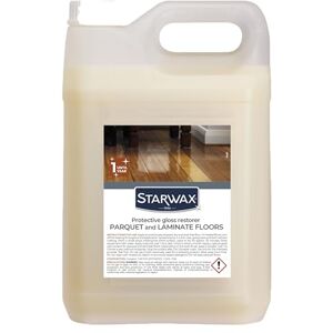 STARWAX – Parquet & Laminate Floor Polish 5L – Restores Shine & Gloss – Fills Scratches, Protects from Stains & Wear – Easy Mop-On Application – No Sanding – Covers 30m² – Quick Drying STARWAX – Parquet & Laminate Floor Polish 5L – Restores Shine & Gloss – Fills Scratches, Protects from Stains & Wear – Easy Mop-On Application – No Sanding – Covers 30m² – Quick Drying