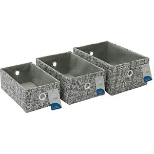 JVL Urban Set of 3 Rectangle Paper Storage Baskets JVL Urban Set of 3 Rectangle Paper Storage Baskets