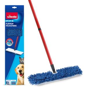 Vileda Pet Pro Microfibre Flip Mop,Captures up to 3x more pet hair, 2-sided mop pad for versatile cleaning,Suitable for dry and wet cleaning Ergonomic shape reaches corners Machine-washable mop head Vileda Pet Pro Microfibre Flip Mop,Captures up to 3x more pet hair, 2-sided mop pad for versatile cleaning,Suitable for dry and wet cleaning Ergonomic shape reaches corners Machine-washable mop head