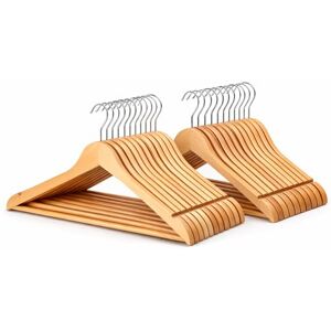 1ABOVE Strong Brown Wooden Coat Hangers - Strong Shoulder Notches 1ABOVE Strong Brown Wooden Coat Hangers - Strong Shoulder Notches
