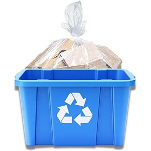 Plasticplace 14 Gallon Clear Recycling Trash Bags │ 1.2 Mil Garbage Can Liners │ 21"x16"x27’’ (200 Count),R14121CL Plasticplace 14 Gallon Clear Recycling Trash Bags │ 1.2 Mil Garbage Can Liners │ 21"x16"x27’’ (200 Count),R14121CL