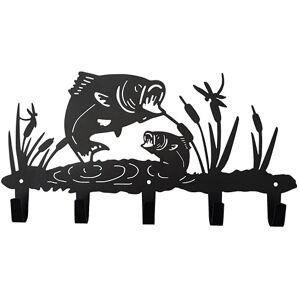 VIVICOMFY Metal Fish Coat Hooks Wall Art Decor-Fish Hangers and Key Holder-Clothes Rack and Backpack Hanger-Animal Theme Hooks Sweet Home Decor for Storage, Living Room, Hallway, Office (Black) VIVICOMFY Metal Fish Coat Hooks Wall Art Decor-Fish Hangers and Key Holder-Clothes Rack and Backpack Hanger-Animal Theme Hooks Sweet Home Decor for Storage, Living Room, Hallway, Office (Black)