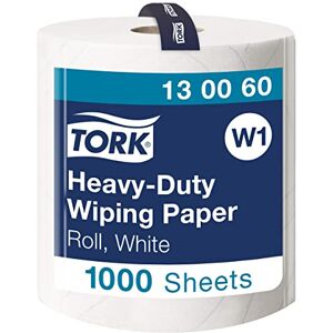 Tork 130060 Heavy-Duty Wiping Paper / 2 Ply Absorbent Paper Roll Suitable for W1 Wipers Wall/Floor/Standard System / White / 1 x 340m / Ø 37.5cm Tork 130060 Heavy-Duty Wiping Paper / 2 Ply Absorbent Paper Roll Suitable for W1 Wipers Wall/Floor/Standard System / White / 1 x 340m / Ø 37.5cm